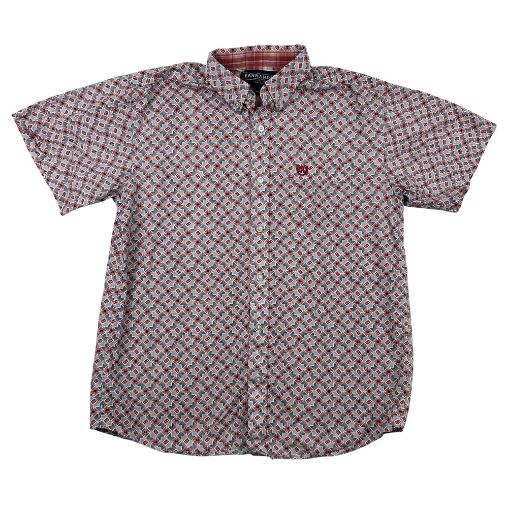 Panhandle Slim Button-Up Shirt Boys XL 18 Western Aztec Geometric Casual